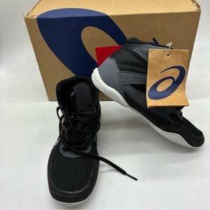 Asics Matflex 6 GS Youth Wrestling Shoes Black/Champagne Size 2.5 1084A007